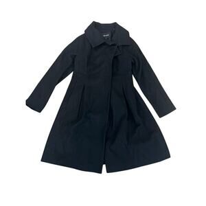 EUC Nine West long black jacket sz 12 60% wool classy winter warm classic jacket